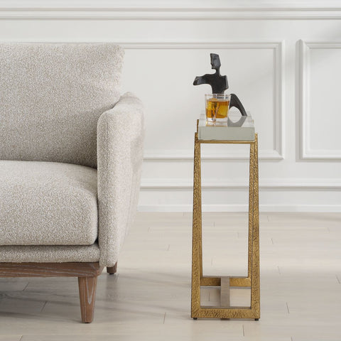 GLASSY ACCENT TABLE