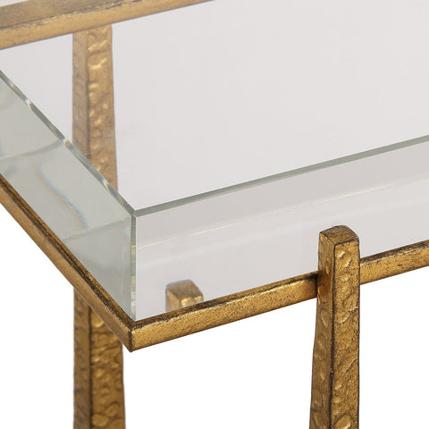 GLASSY ACCENT TABLE