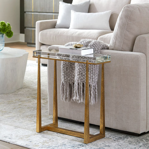 GLASSY ACCENT TABLE