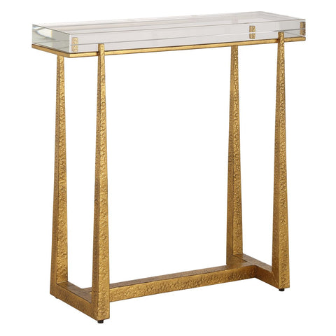 GLASSY ACCENT TABLE