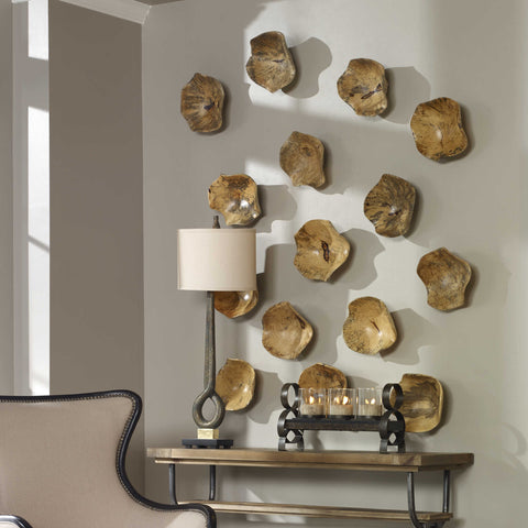 Wood Flowers Wall Decor