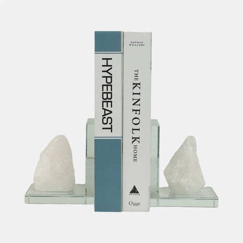 STONE GLASS BOOKENDS