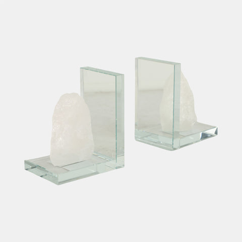 STONE GLASS BOOKENDS