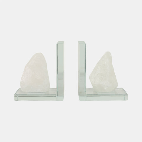 STONE GLASS BOOKENDS