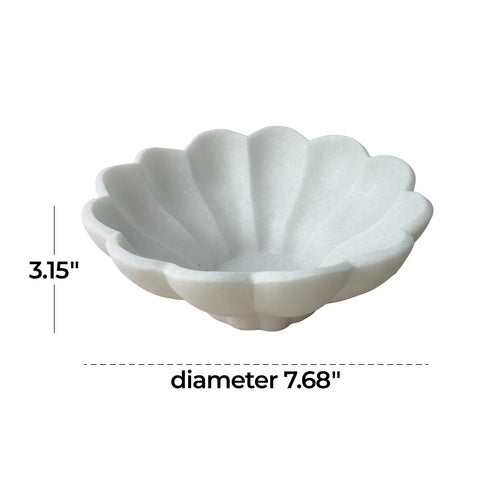 Ivory Bloom Bowl Low
